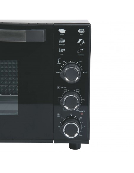 FORNO ELETTRICO 38L 1800W NERO VENTILATO CON LUCE