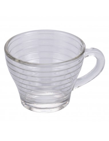 SET 6 TAZZINE CAFFE'VETRO RIGHE 90ML SET 6 TAZZINE CAFFE'VETRO RIGHE 90ML