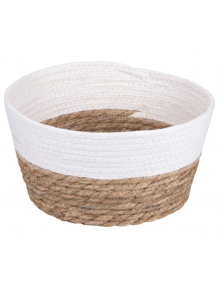 CESTINO IN FIBRA NATURALE D. 25 CM 4 COLORI ASSORTITI