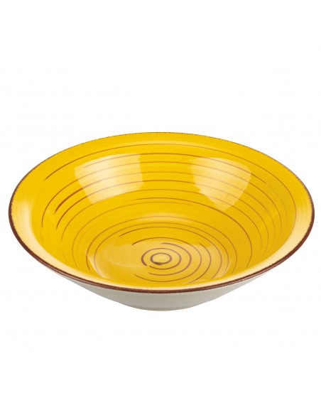 LIPARI PIATTO FONDO GIALLO D21,5CMXH6CM
