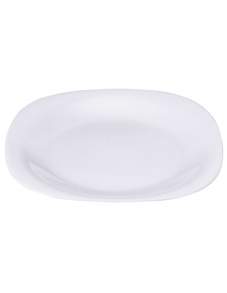 PIATTO PIANO OPALE BIANCO QUADR D28CM