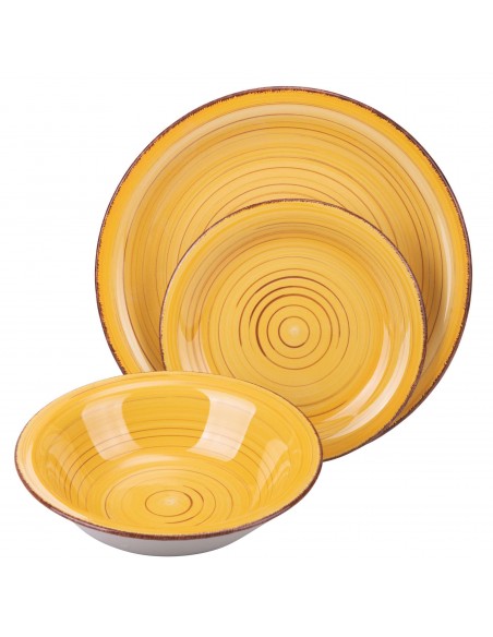 CANCUN SET TAVOLA 18 PZ 6 COLORI ASSORTITI