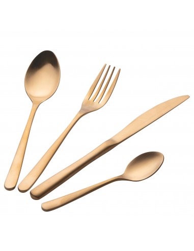 MILANO SET 24PZ POSATE ORO SATINATO MILANO SET 24PZ POSATE ORO SATINATO