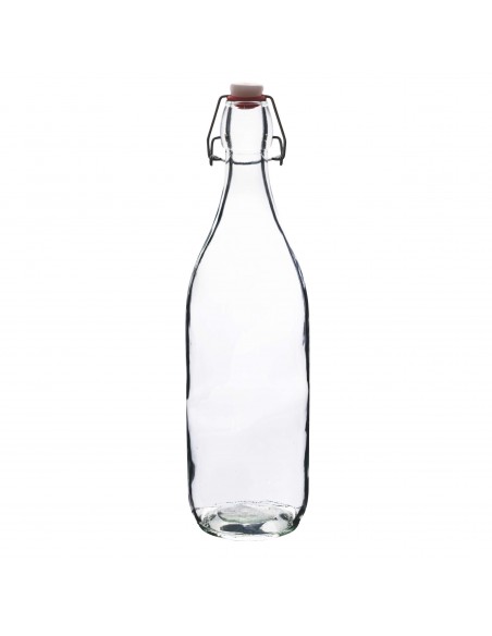 BOTTIGLIA 1LT VETRO TONDA TRASPARENTE
