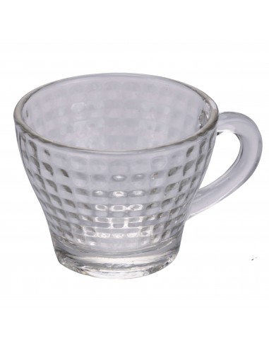 SET 6 TAZZINE CAFFE'VETRO QUADRI 90ML SET 6 TAZZINE CAFFE'VETRO QUADRI 90ML