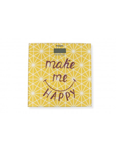 BILANCIA PESAPERSONE VETRO TEMPERATO MAKE ME HAPPY