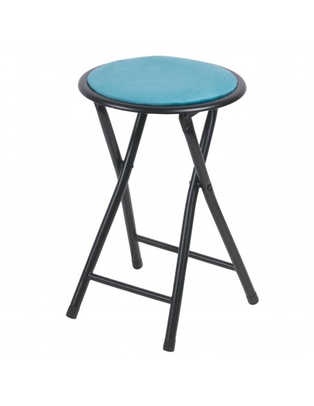 SGABELLO PIEGHEVOLE VELLUTO 4 COLORI ASSORTITI  FREDDI