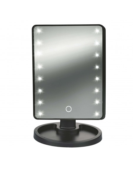 SPECCHIO TRUCCO 16 LED NERO