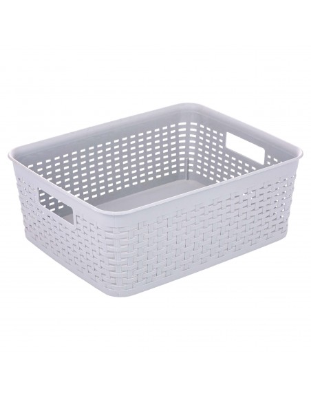 CESTINO PLASTICA  2 COLORI ASSORTITI  31X24,5X11,5 CM