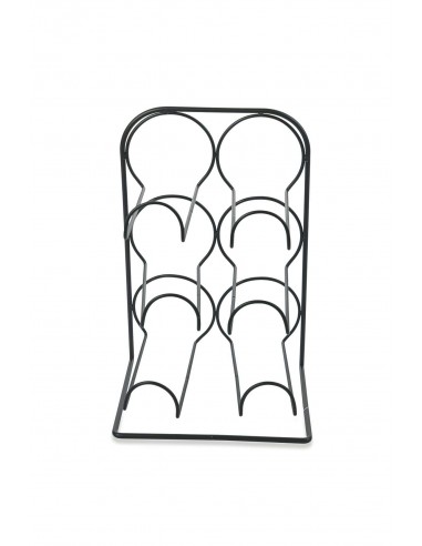 PORTABOTTIGLIE IN FERRO NERO PER 6... PORTABOTTIGLIE IN FERRO NERO PER 6...