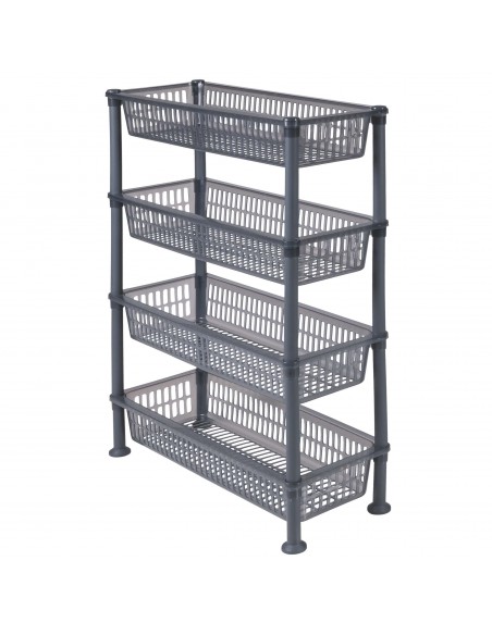 CARRELLO SLIM 4 RIPIANI RETTANGOLARE 2 COLORI ASSORTITI