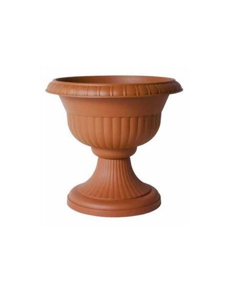 VASO CON SUPPORTO  D.30 X 30CM COLORE COTTO