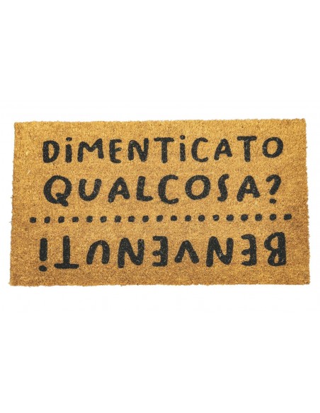 ZERBINO COCCO/PVC 70X40CM SCRITTE 6 COLORI ASSORTITI