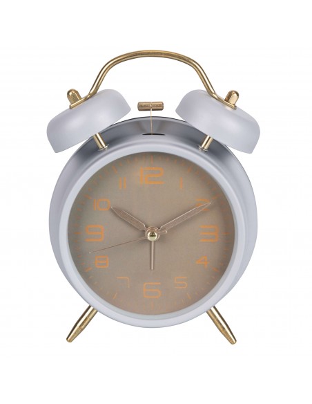 SVEGLIA METALLO MECCANICA 11.5X5.5X15CM 3 COLORI ASSORTITI