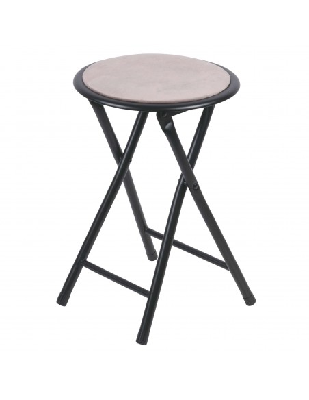 SGABELLO PIEGHEVOLE VELLUTO 4 COLORI ASSORTITI  FREDDI