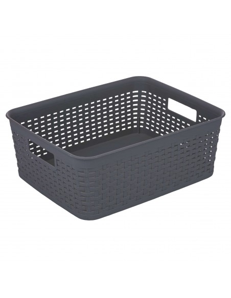 CESTINO PLASTICA  2 COLORI ASSORTITI  31X24,5X11,5 CM