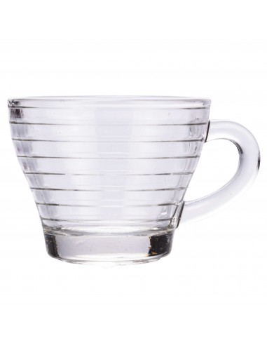 SET 6 TAZZINE CAFFE'VETRO RIGHE 90ML SET 6 TAZZINE CAFFE'VETRO RIGHE 90ML