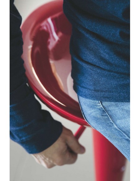 SGABELLO BAR ROSSO 42X44X67/88 CM