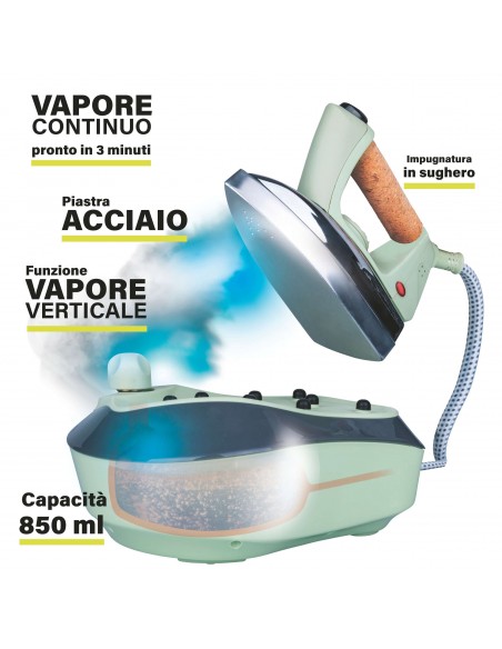 FERRO DA STIRO A VAPORE CON CALDAIA 2000W 850 ML