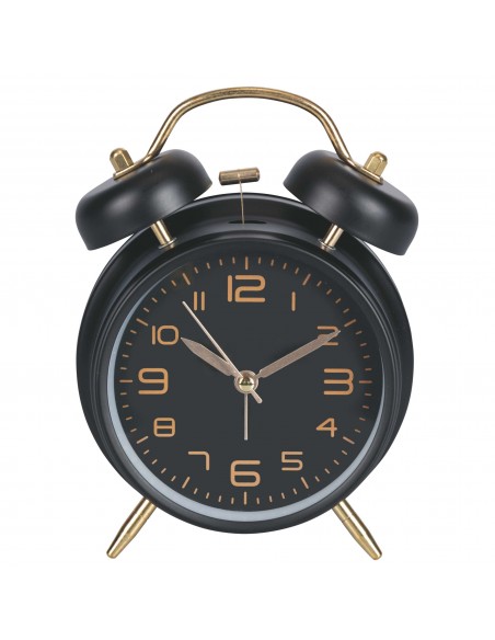 SVEGLIA METALLO MECCANICA 11.5X5.5X15CM 3 COLORI ASSORTITI