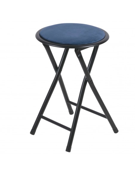 SGABELLO PIEGHEVOLE VELLUTO 4 COLORI ASSORTITI  FREDDI