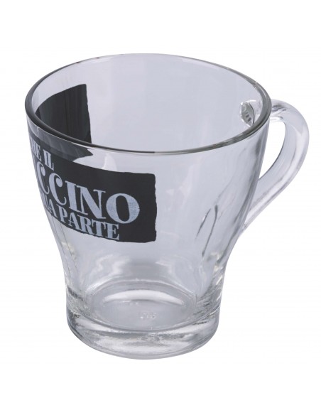 SET 2 MUGS BUON CAPPUCCINO VETRO