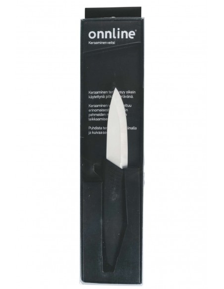 COLTELLO CERAMICA SPELUCCHINO 17.5CM MANICO NERO