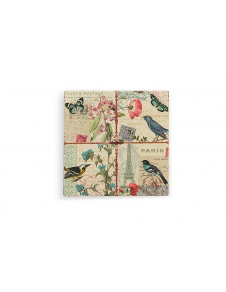 BIRDS MATTONELLA 20X20CM  4 COLORI ASSORTITI