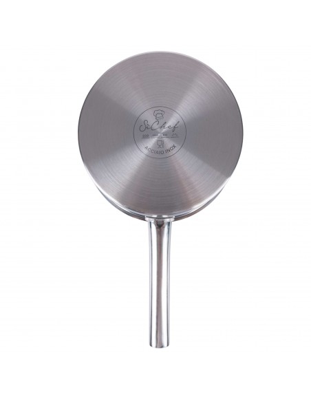 CASSERUOLA  16 CON MANICO ACCIAIO CON COPERCHIO