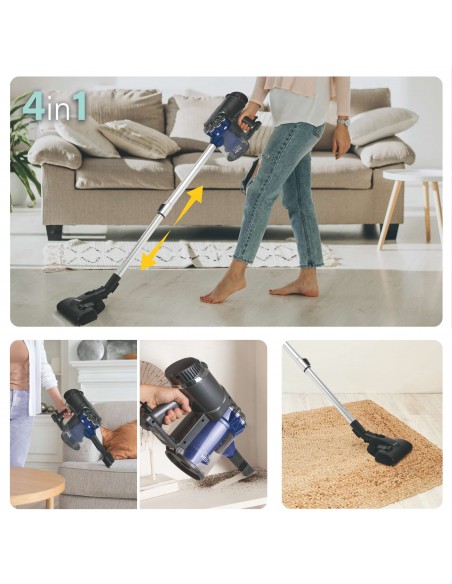 AIRONE 2.0 ASPIRAPOLVERE 600W GR./BLU TELESCOPICO