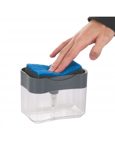 DISPENSER PORTA SPUGNA CON SPUGNA GRIGIO DISPENSER PORTA SPUGNA CON SPUGNA GRIGIO