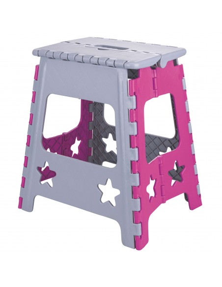 SGABELLO PIEGHEVOLE PLASTICA 36X29X39CM 4 COLORI ASSORTITI
