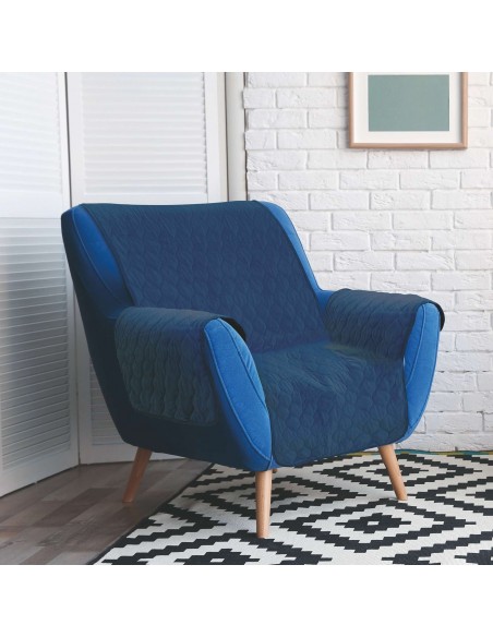 COPRIPOLTRONA EFFETTO VELLUTO 159X183CM 5 COLORI ASSORTITI