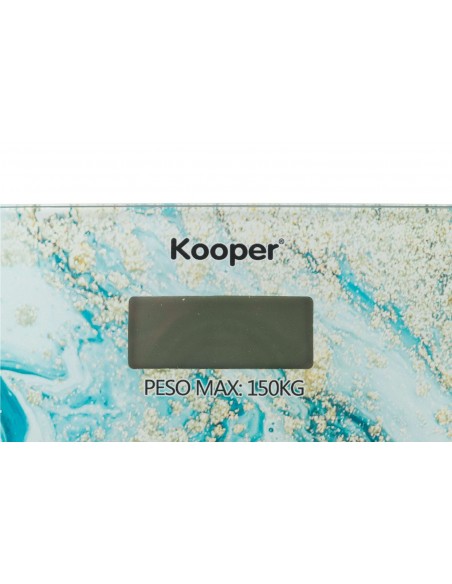 BILANCIA PESAPERSONE VETRO TEMPERATO DEC.BLUE MARB