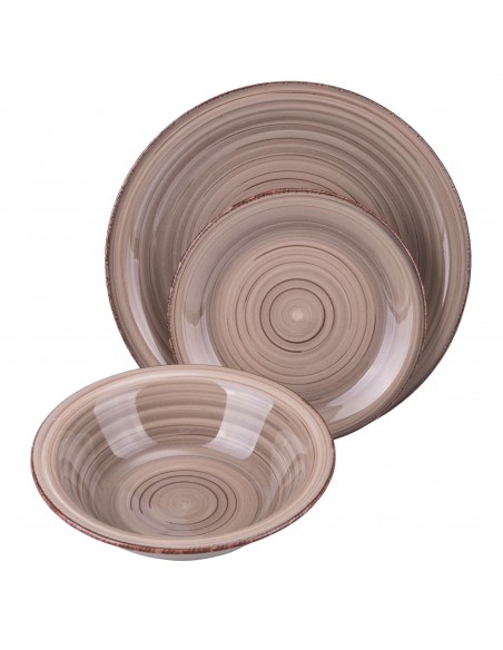 CANCUN SET TAVOLA 18 PZ 6 COLORI ASSORTITI