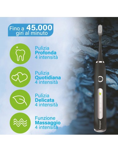 SPAZZOLINO ELETTRICO NERO 4 MODALITA... SPAZZOLINO ELETTRICO NERO 4 MODALITA...