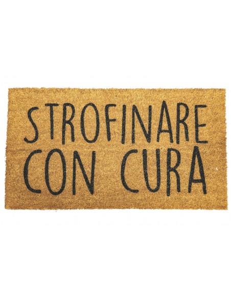 ZERBINO COCCO/PVC 70X40CM SCRITTE 6 COLORI ASSORTITI