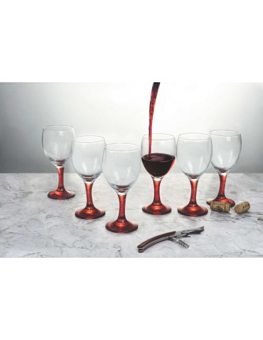 VALENCIA RED SET 6 CALICI 300ML ROSSO VALENCIA RED SET 6 CALICI 300ML ROSSO