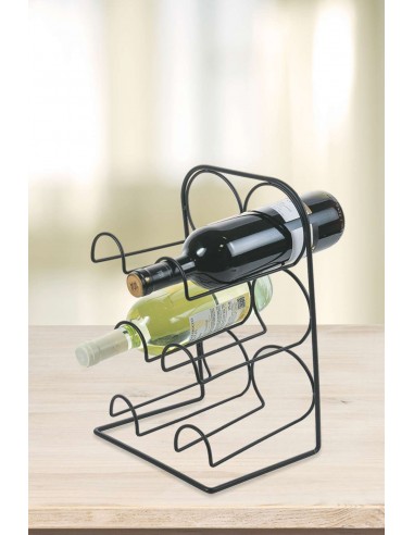 PORTABOTTIGLIE IN FERRO NERO PER 6... PORTABOTTIGLIE IN FERRO NERO PER 6...