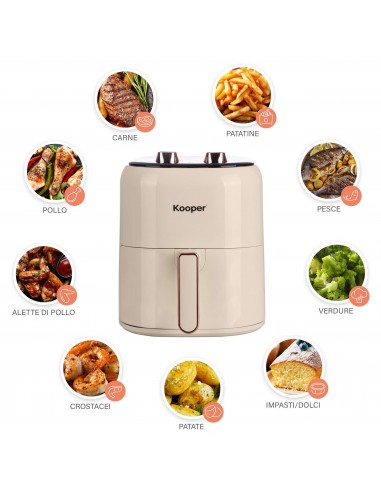 FRIGGITRICE ARIA 5,5LT 1400W AVORIO E... FRIGGITRICE ARIA 5,5LT 1400W AVORIO E...