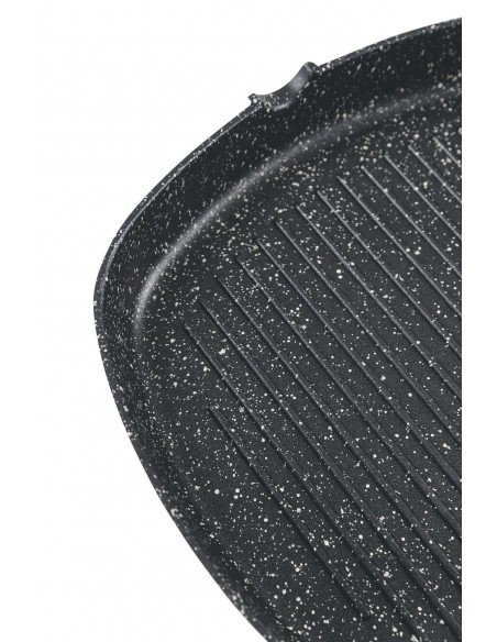 BISTECCHIERA 28X28 MANICO PIEGH.INDUZIONE NERO