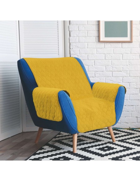 COPRIPOLTRONA EFFETTO VELLUTO 159X183CM 5 COLORI ASSORTITI