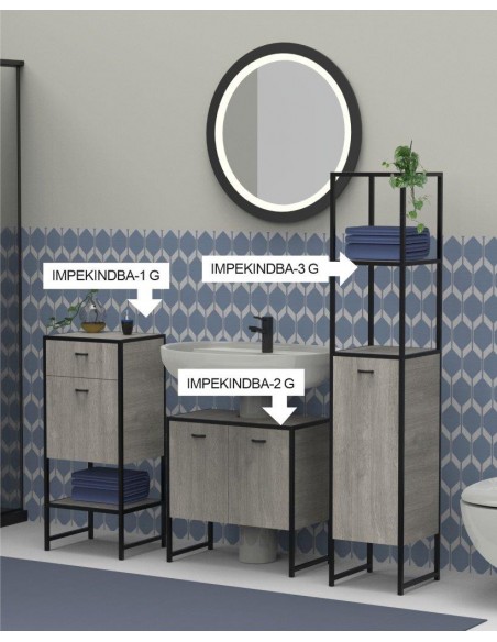 MOBILE BAGNO CON CASSETTO INDUSTRIAL