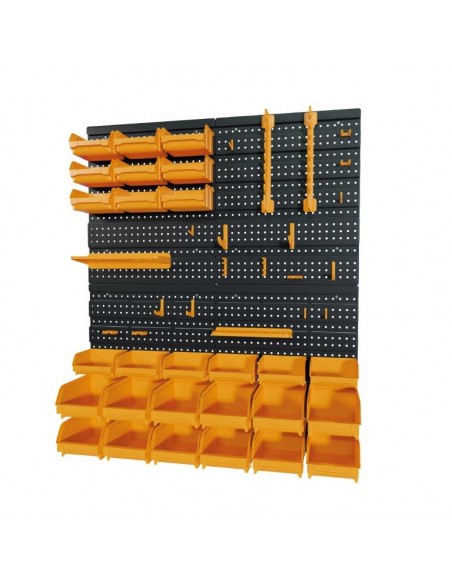 KIT 4 PANNELLI CON GANCI E CONTENITORI – 73 PEZZI