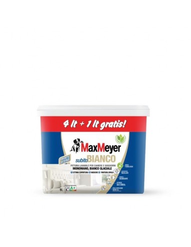 PITTURA LAVABILE MAXMEYER  SUBITO BIANCO 4+1 LT