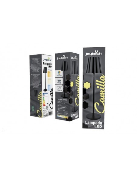 LAMPADA LED TAVOLO CAMILLA NERO