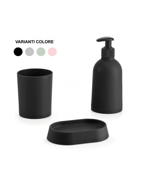 ACCESSORI BAGNO 3PZ COLORI ASSORTITI