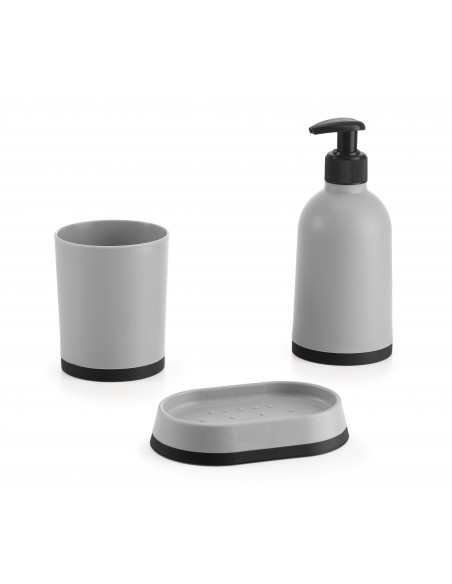 ACCESSORI BAGNO 3PZ COLORI ASSORTITI