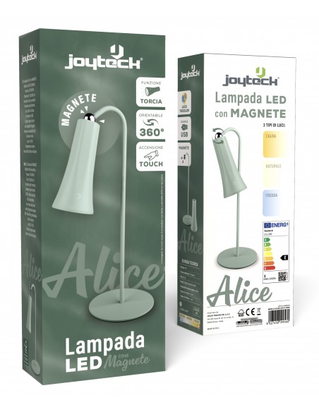 LAMPADA LED RICARICABILE DA TAVOLO VERDE