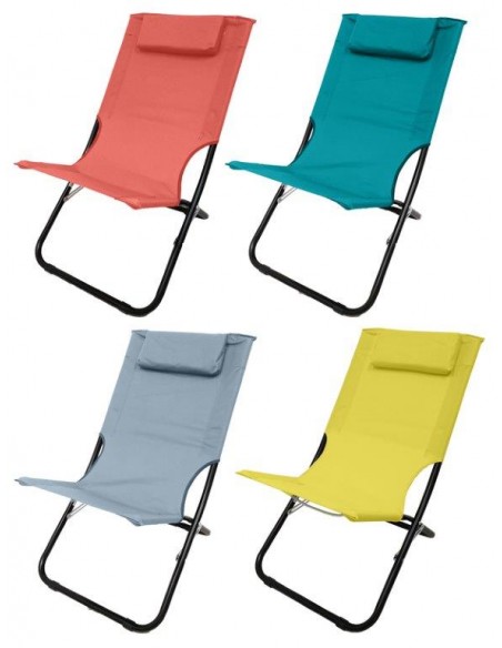 SPIAGGINA CON CUSCINO CM63X48X73 COLORI ASSORTITI